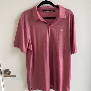 Travis Matthew Men's Pink Polo Shirt